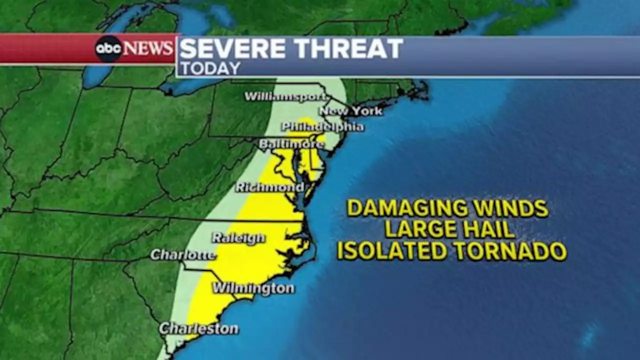 23 million Americans face severe weather threat on East Coast