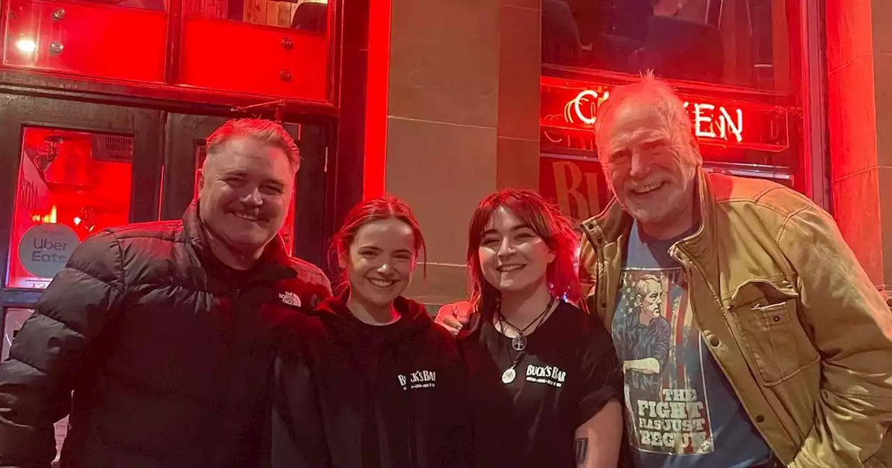 Scots stars James Cosmo and Alex Ferns enjoy meal at popular Glasgow restaurant