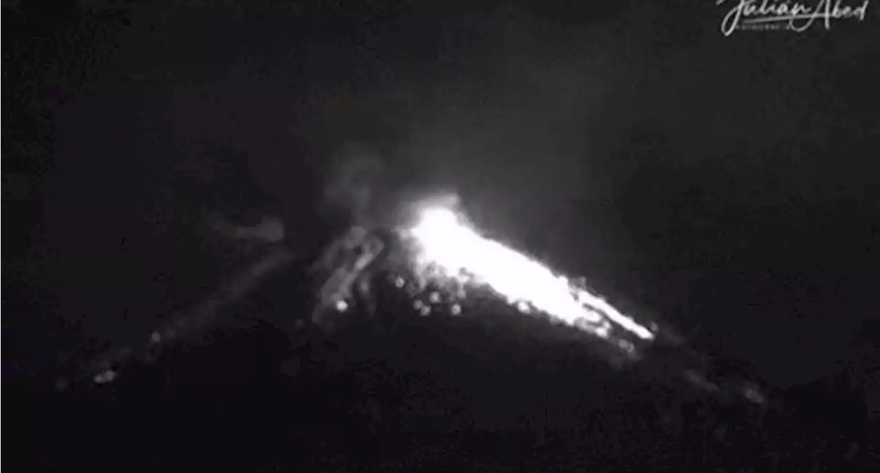 Volcán Popocatépetl registra dos explosiones con material incandescente