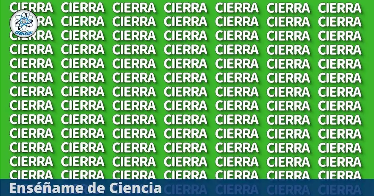 Supera el acertijo visual en tendencia: Encuentra la palabra “TIERRA” oculta entre las palabras “CIERRA”