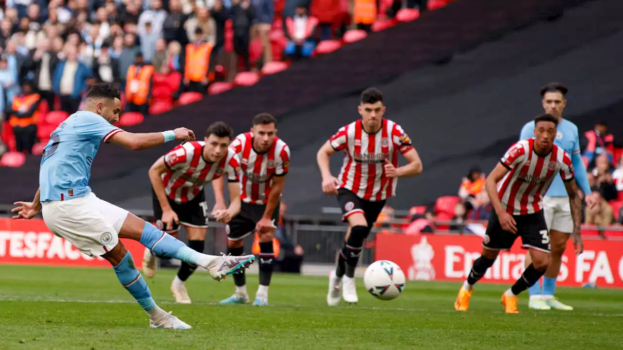 Mahrez hat-trick keeps Treble on the boil for relentless Manchester City against valiant Blades