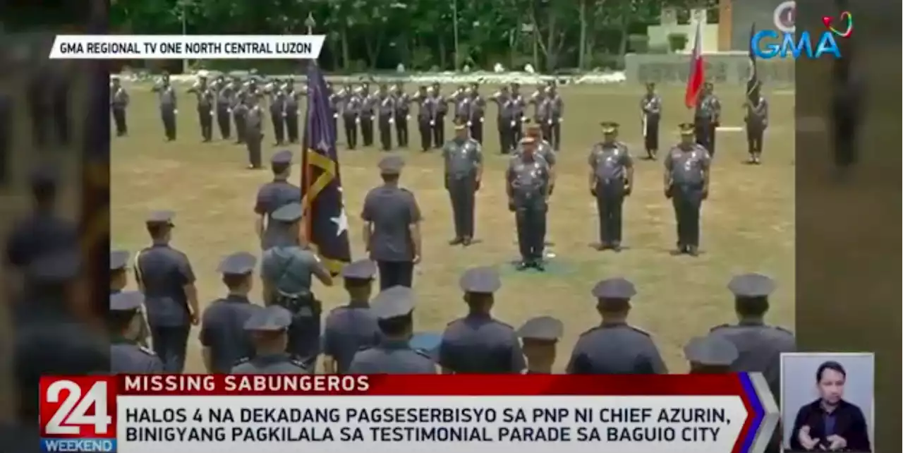 PMA holds testimonial parade for outgoing PNP chief Azurin