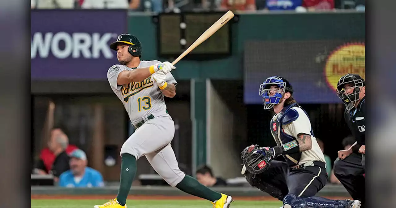 A's end 7-game skid on Diaz's pinch-hit homer in 9th vs Rangers