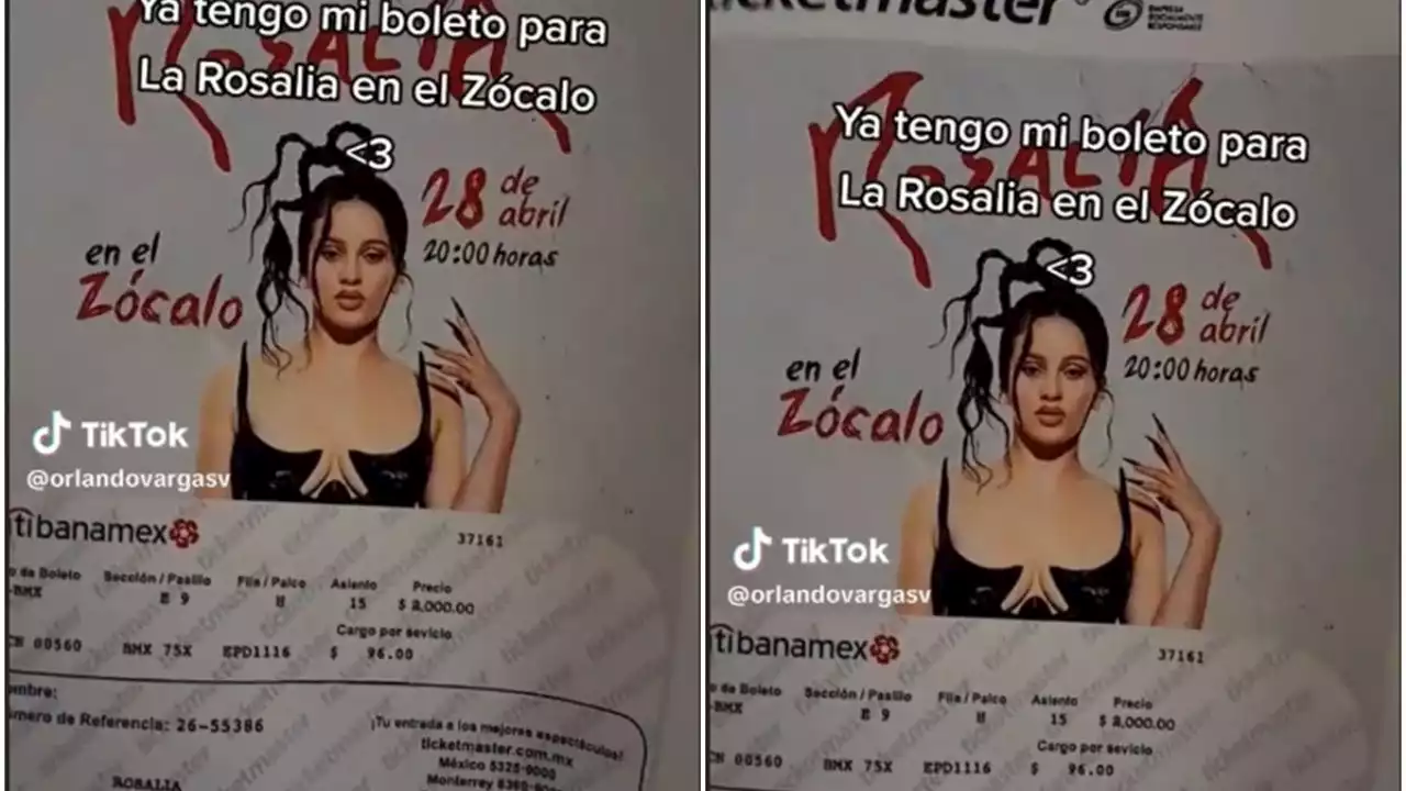 Video TikTok: Usuario muestra boleto para el concierto de Rosalía, ¿ya tienes el tuyo?