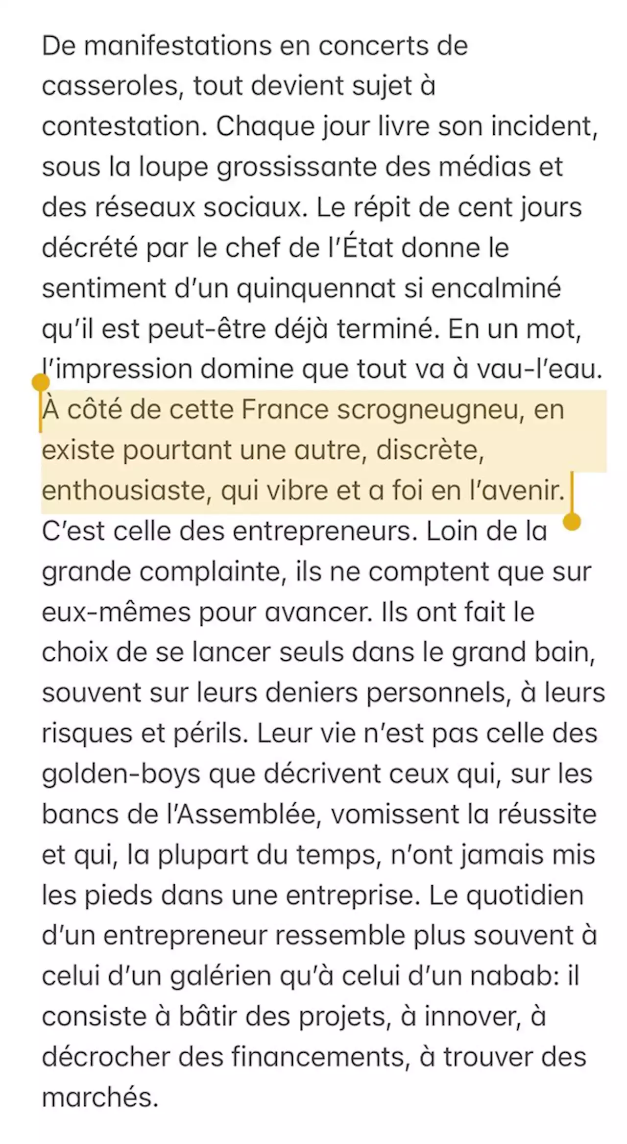 L’éditorial du Figaro: «La France scrogneugneu et la France des entrepreneurs»