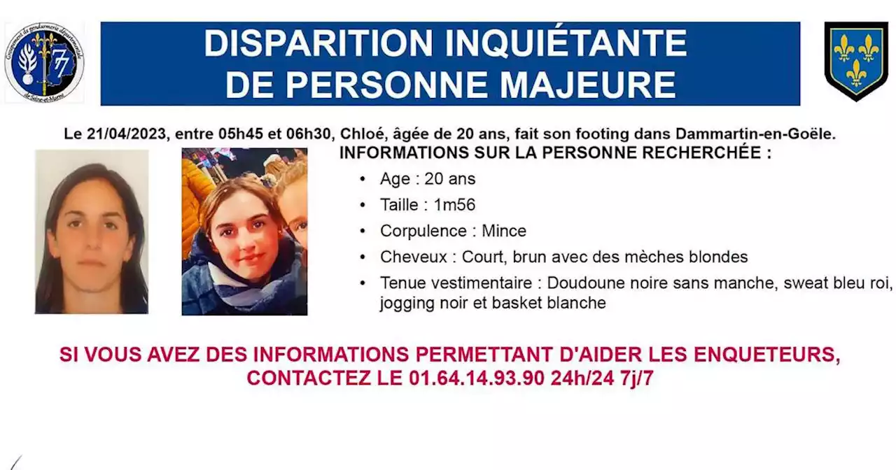 Ce que l’on sait de la disparition de Chloé pendant son jogging à Dammartin-en-Goële