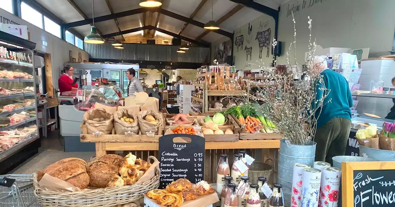 Inside the new farm shop with play area and Sunday cookie van