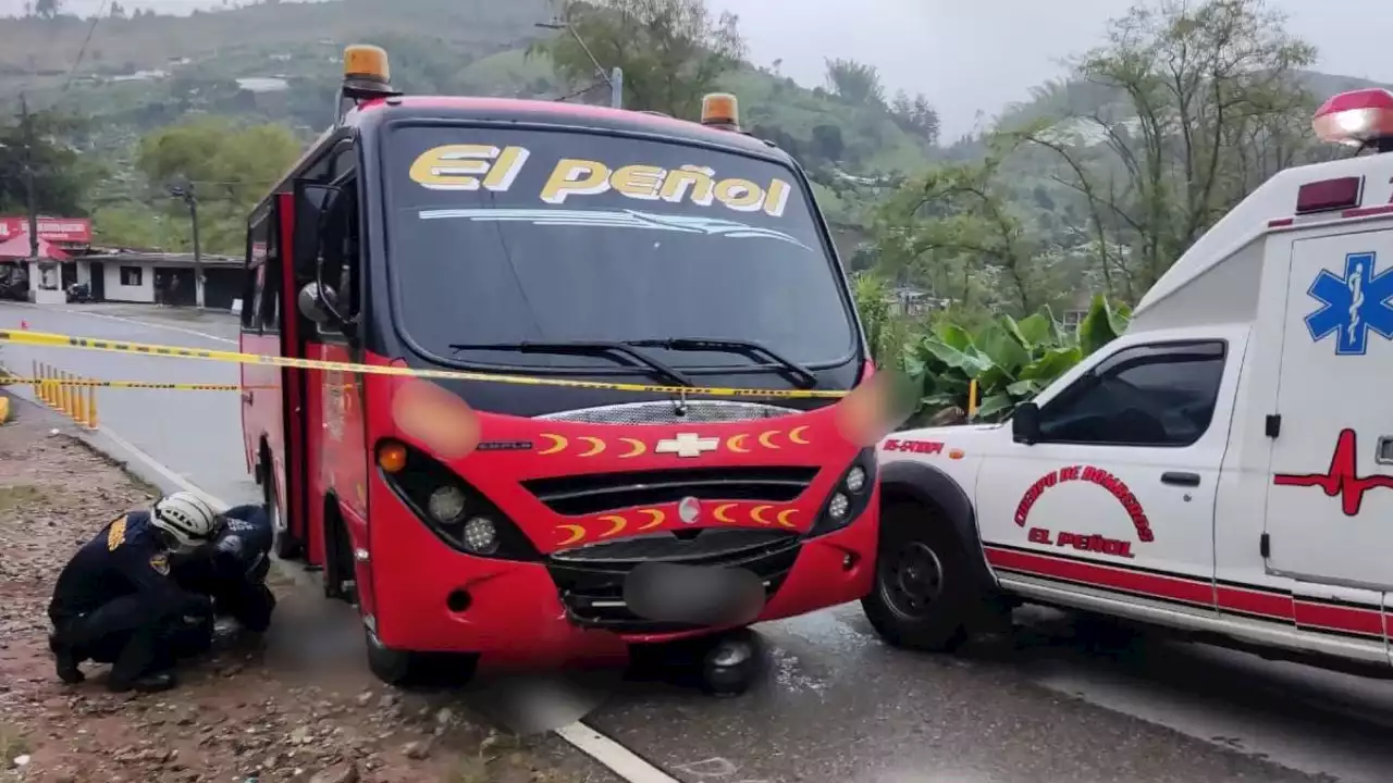 Accidente en la vía de El Peñol a Marinilla deja un motociclista muerto