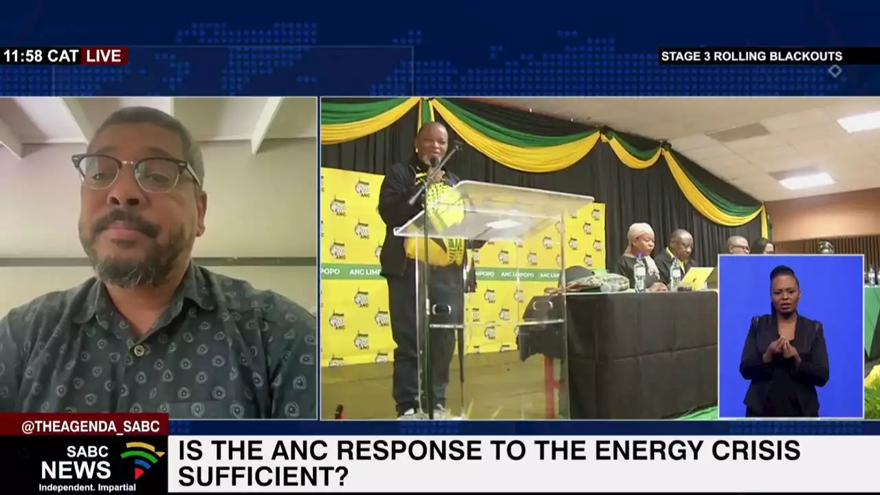 DISCUSSION l Is the ANC response to SA energy crisis sufficient?