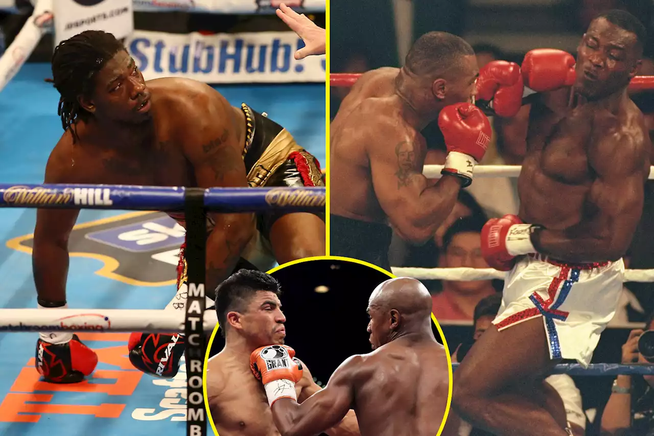 One of boxing's worst title defences saw Mike Tyson take the belt in just 109 seconds