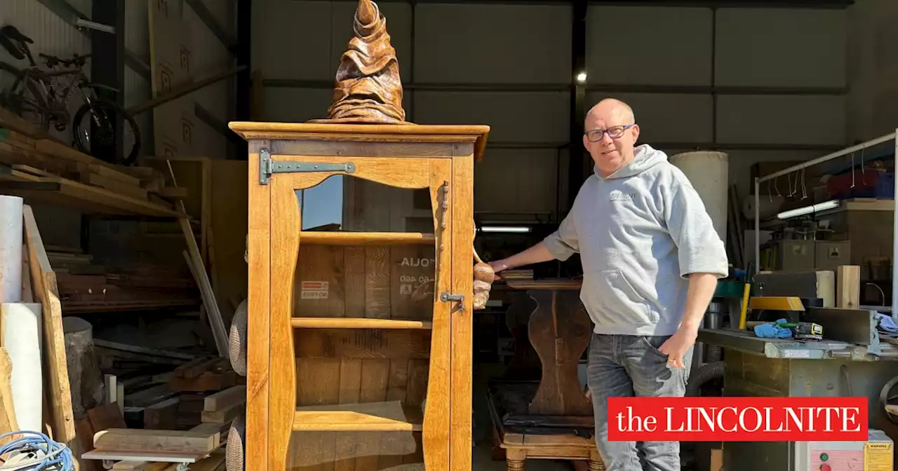 The magical Harry Potter cabinet handcarved by Lincoln company