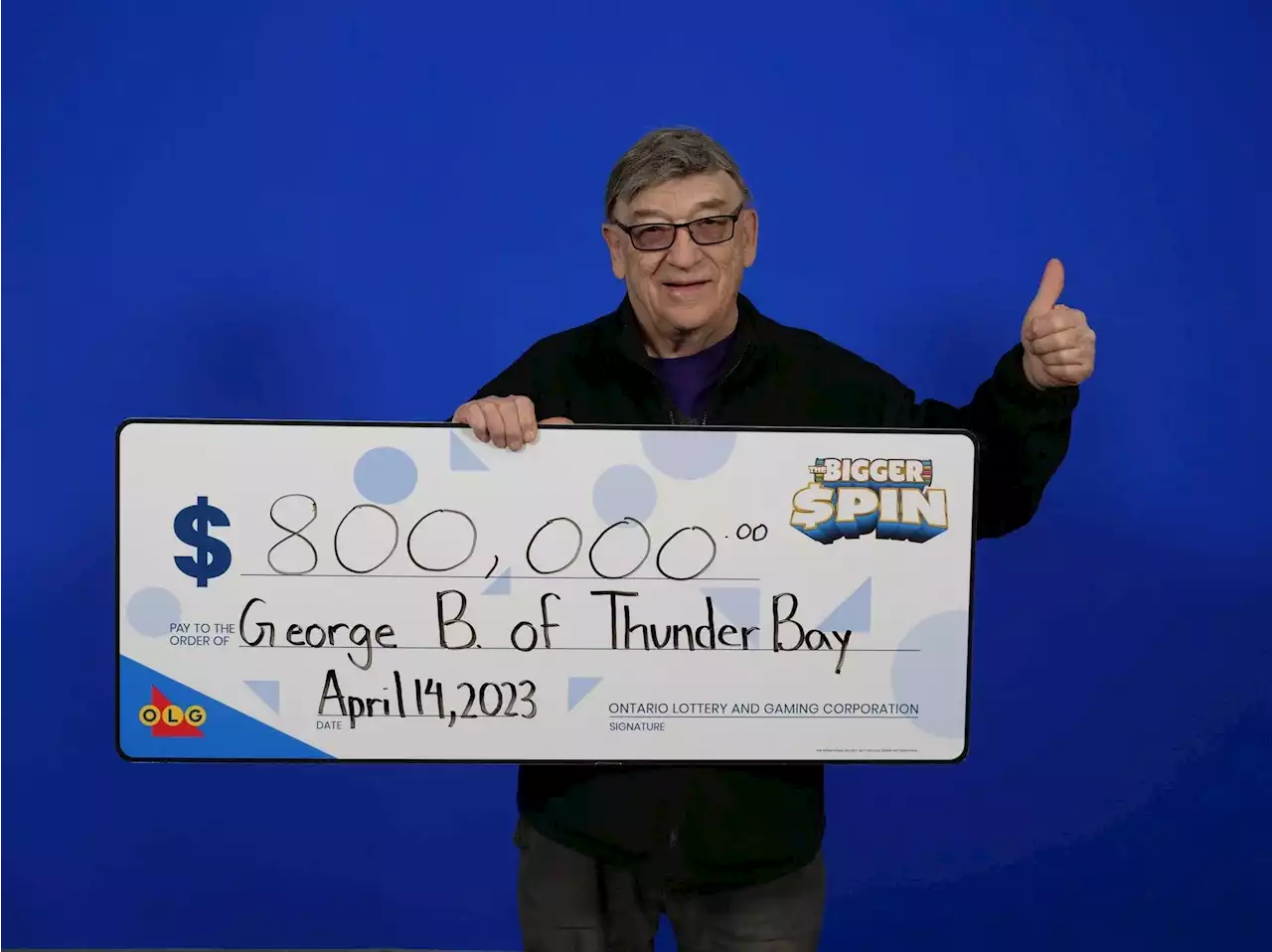 Thunder Bay man plans to share his $800,000 lottery win