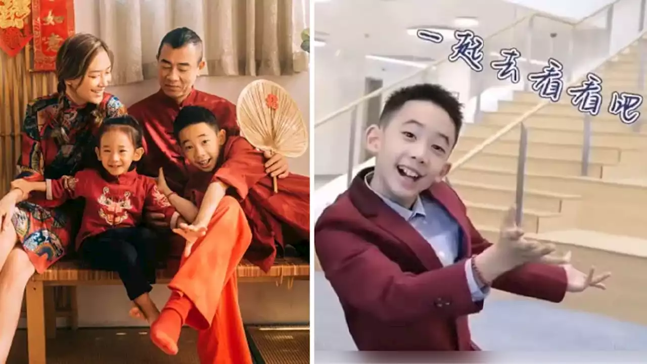 Jordan Chan's 9-year-old son wows netizens with bilingual hosting skills in school promo video