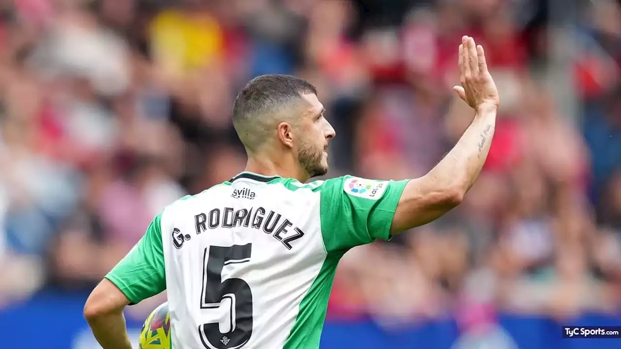 (VIDEO) El gol de Guido Rodríguez no alcanzó para evitar la derrota de Betis con Osasuna - TyC Sports