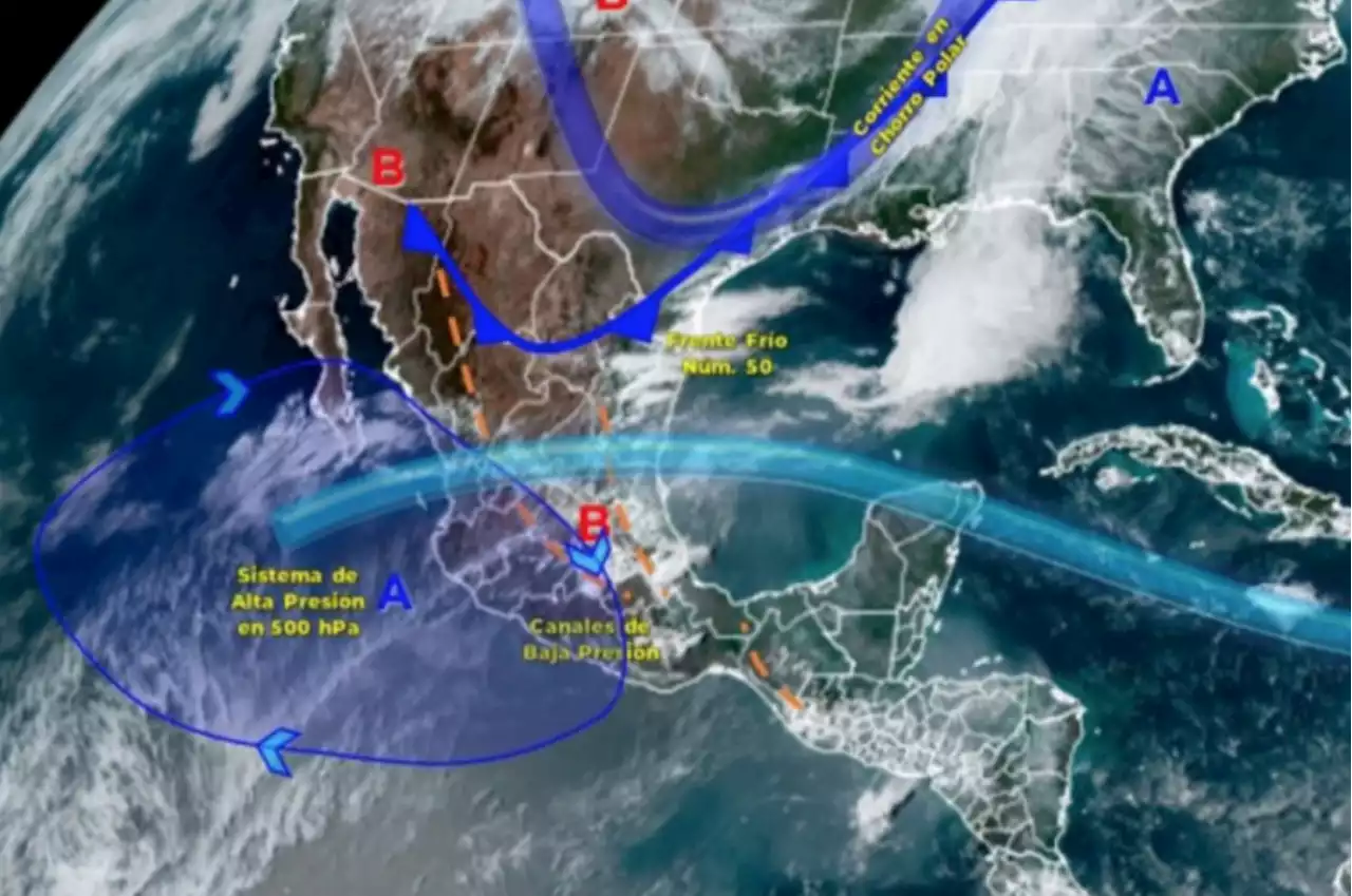 Frente frío 50 provocará chubascos y lluvias fuertes en el norte de México