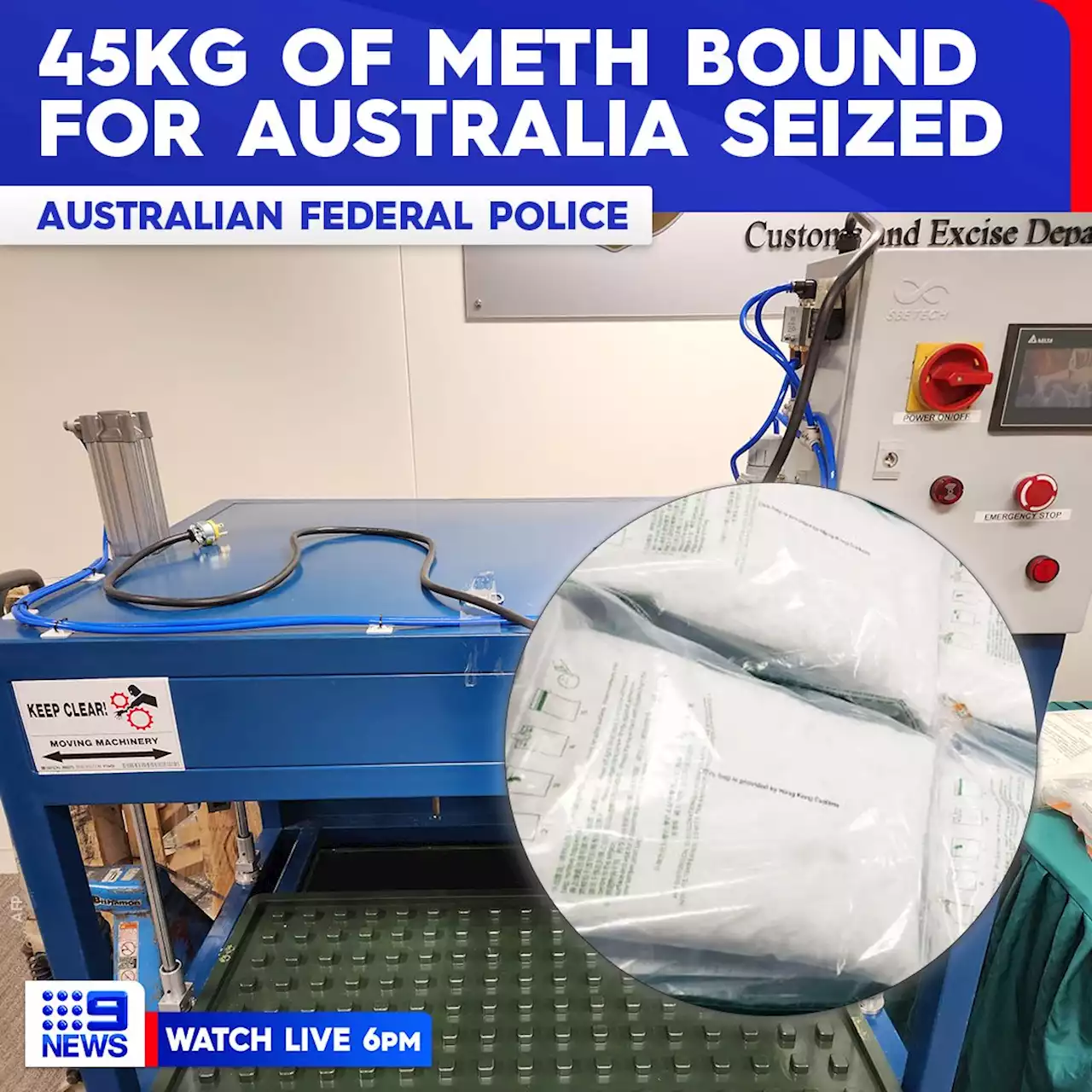 Major drug bust blocks 45kg of meth headed for Melbourne