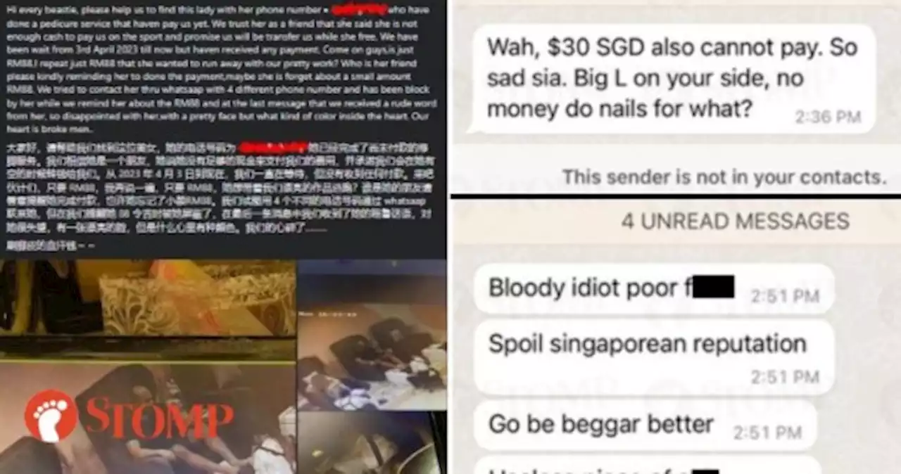 Teen in Singapore gets threats and vulgar messages after JB salon posted his number, given by non-paying customer