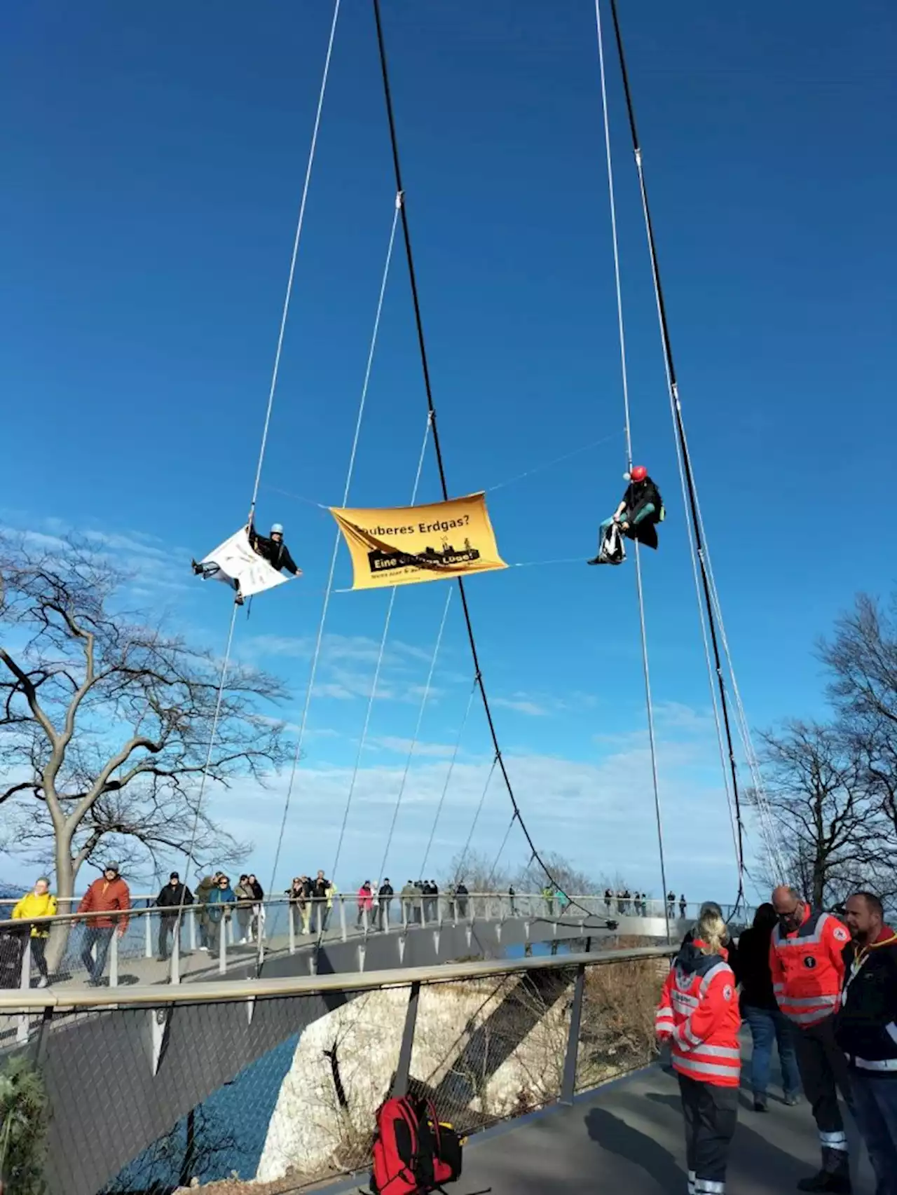 emonstration am neueröffneten Skywalk am Königsstuhl/Sassnitz --- (Cityreport24-Nachrichtenblog)