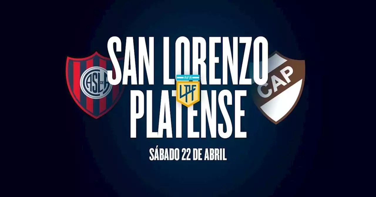 San Lorenzo - Platense: hora, TV y posibles formaciones