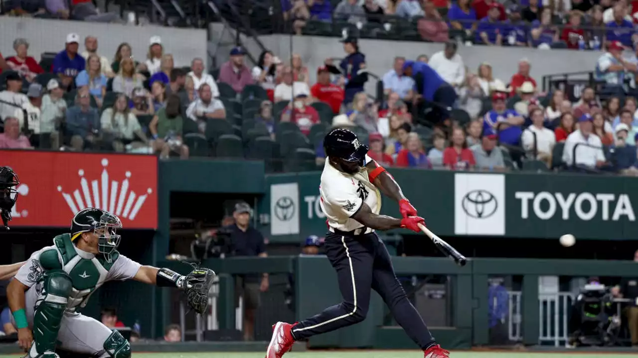 García has 3 homers, 2 doubles, 8 RBIs as Rangers rout A's