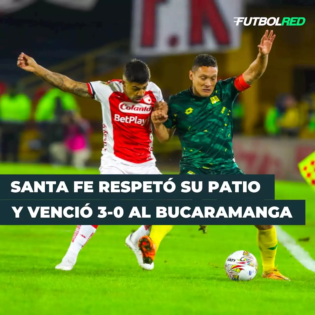 Santa Fe levantó la mano en la Liga: goleó a Bucaramanga