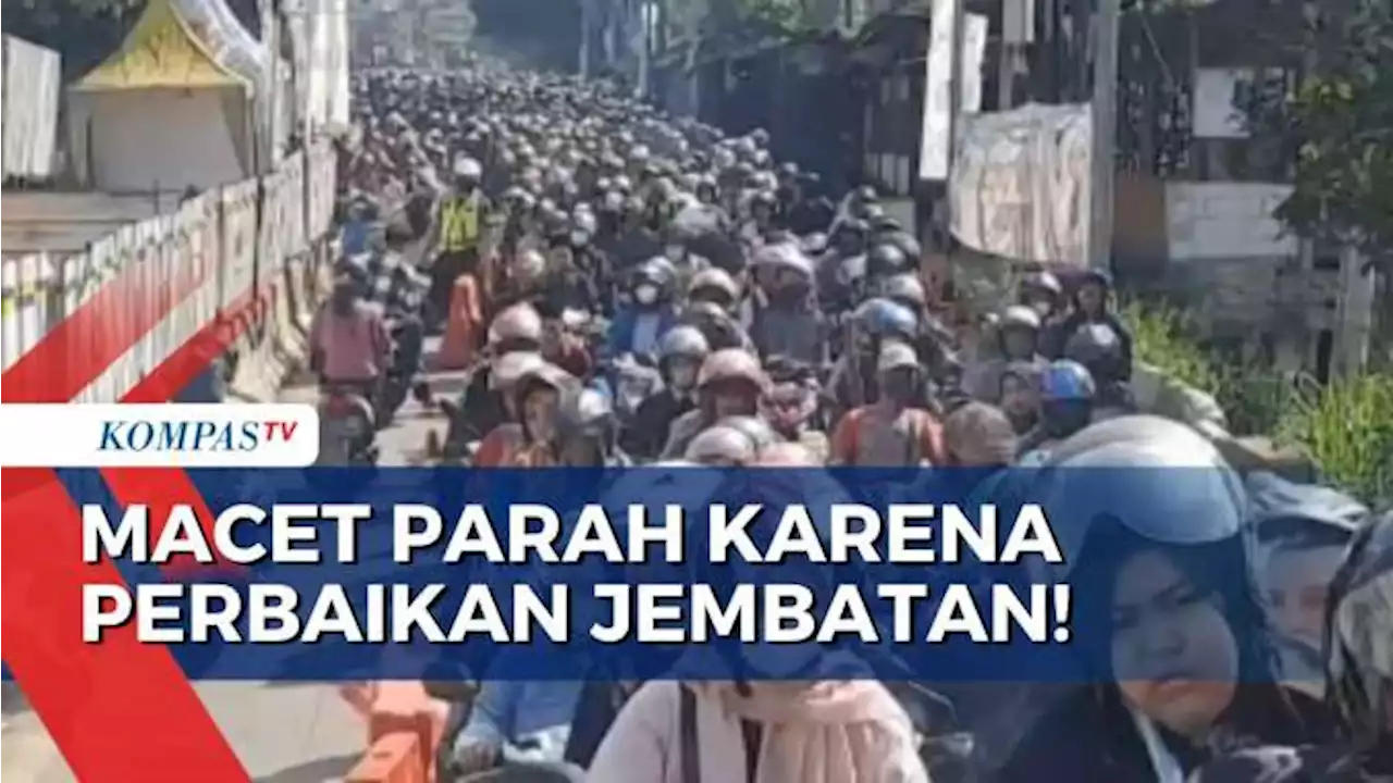 Jembatan Cikereteg di Bogor dalam Perbaikan, Pemudik Motor Arah Sukabumi Keluhkan Macet Parah!