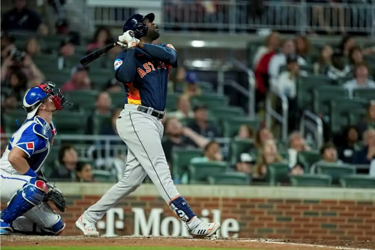 Álvarez, Tucker lead Astros past Braves for 3rd straight win