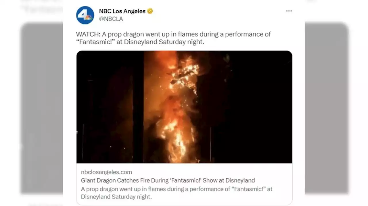 Fire breaks out during ‘Fantasmic’ show at Disneyland, no injuries reported