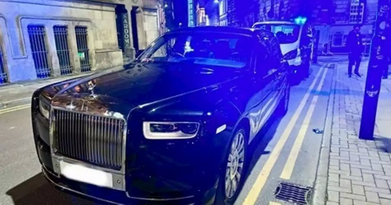 Rolls Royce driver apprehended after 'catching attention' of police