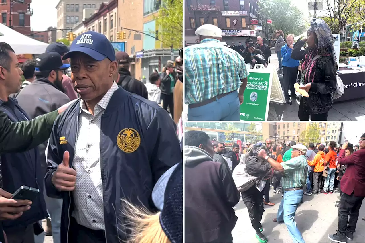 Man clobbers disturbed woman in face at NYC Earth Day event — just steps from Eric Adams