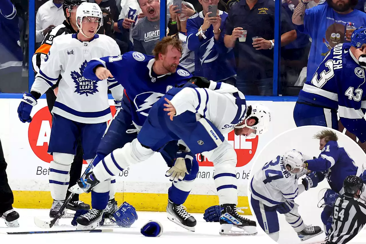 Steven Stamkos drags Auston Matthews into Leafs-Lightning brawl: ‘Manipulating the officials’