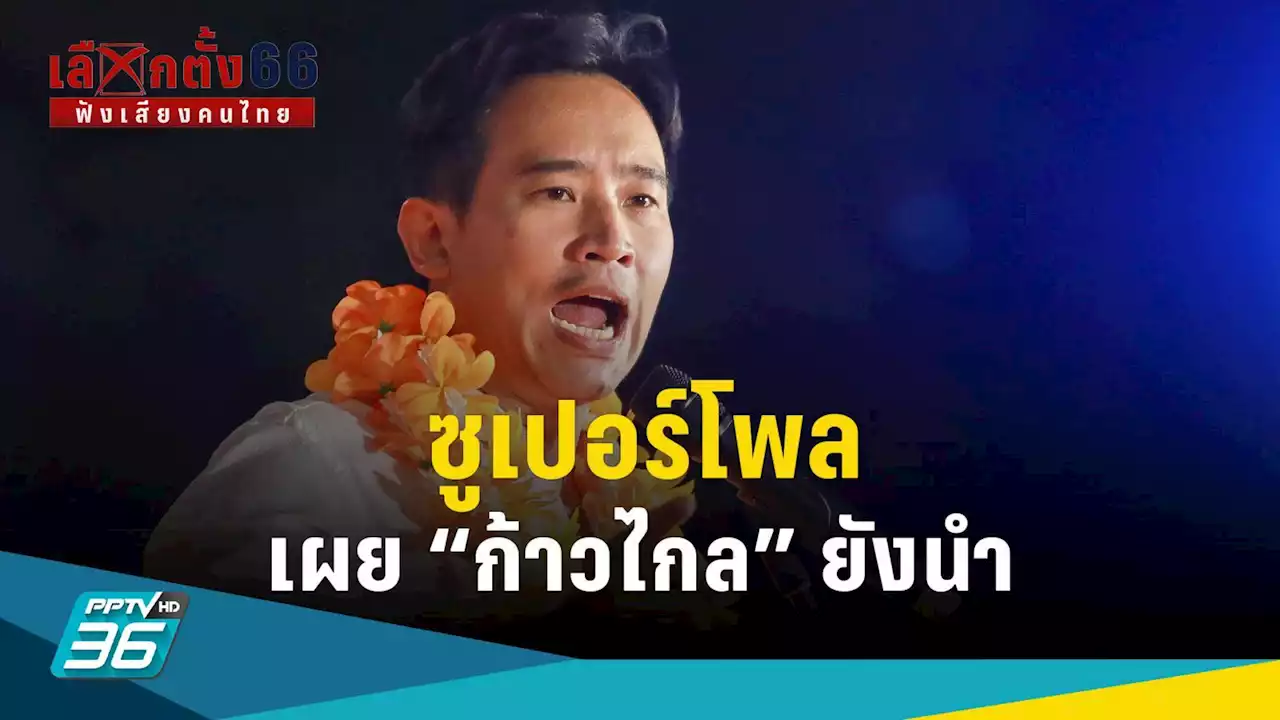 เลือกตั้ง 2566 : ซูเปอร์โพล ชี้ “ก้าวไกล”ความนิยมนำลิ่ว ทิ้งห่าง “เพื่อไทย”