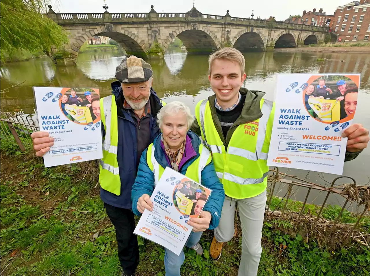 Walk against waste takes participants six kilometres across six Shrewsbury bridges