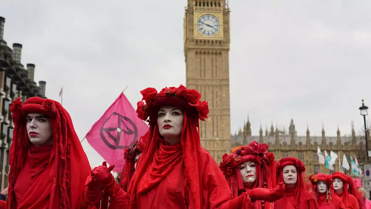 Extinction Rebellion activists mark Earth Day at central London climate protest