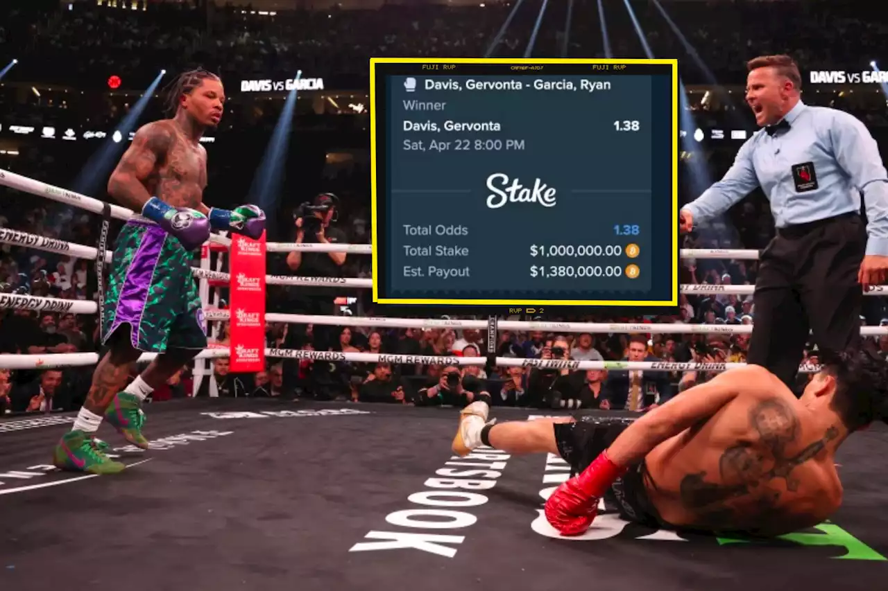 Gervonta Davis reacts as huge Ryan Garcia KO sees Drake win £1.1million bet