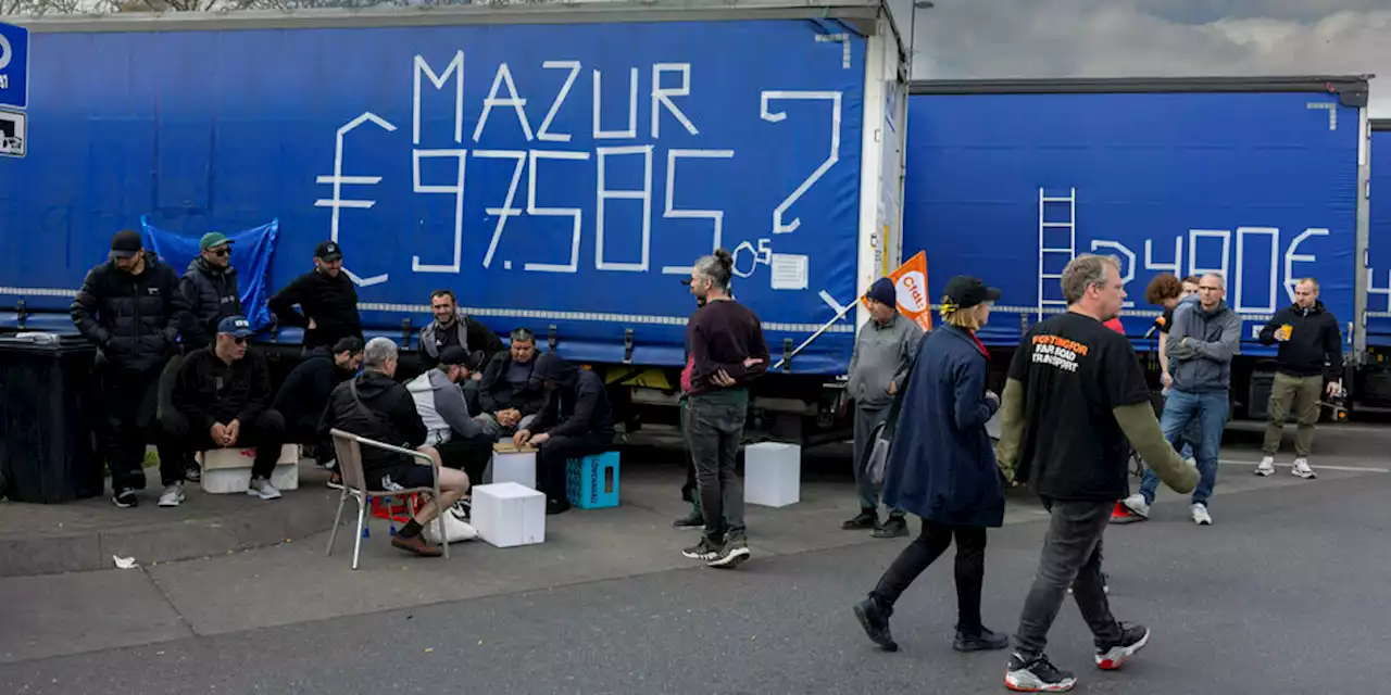 Streik auf der Raststätte Gräfenhausen: Lkw-Fahrer fordern weiteren Lohn