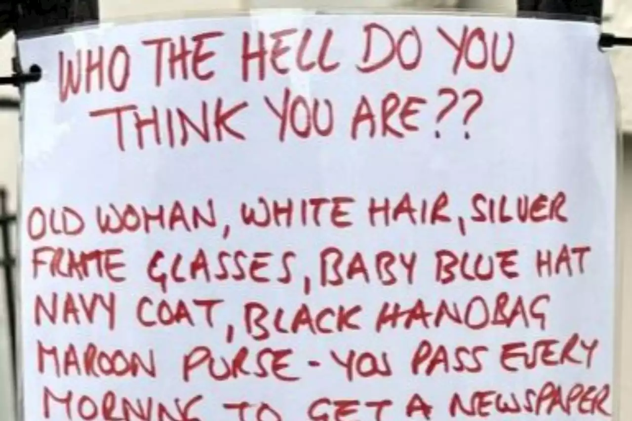 Furious note blasts woman for THREE specific acts – but are they overreacting?