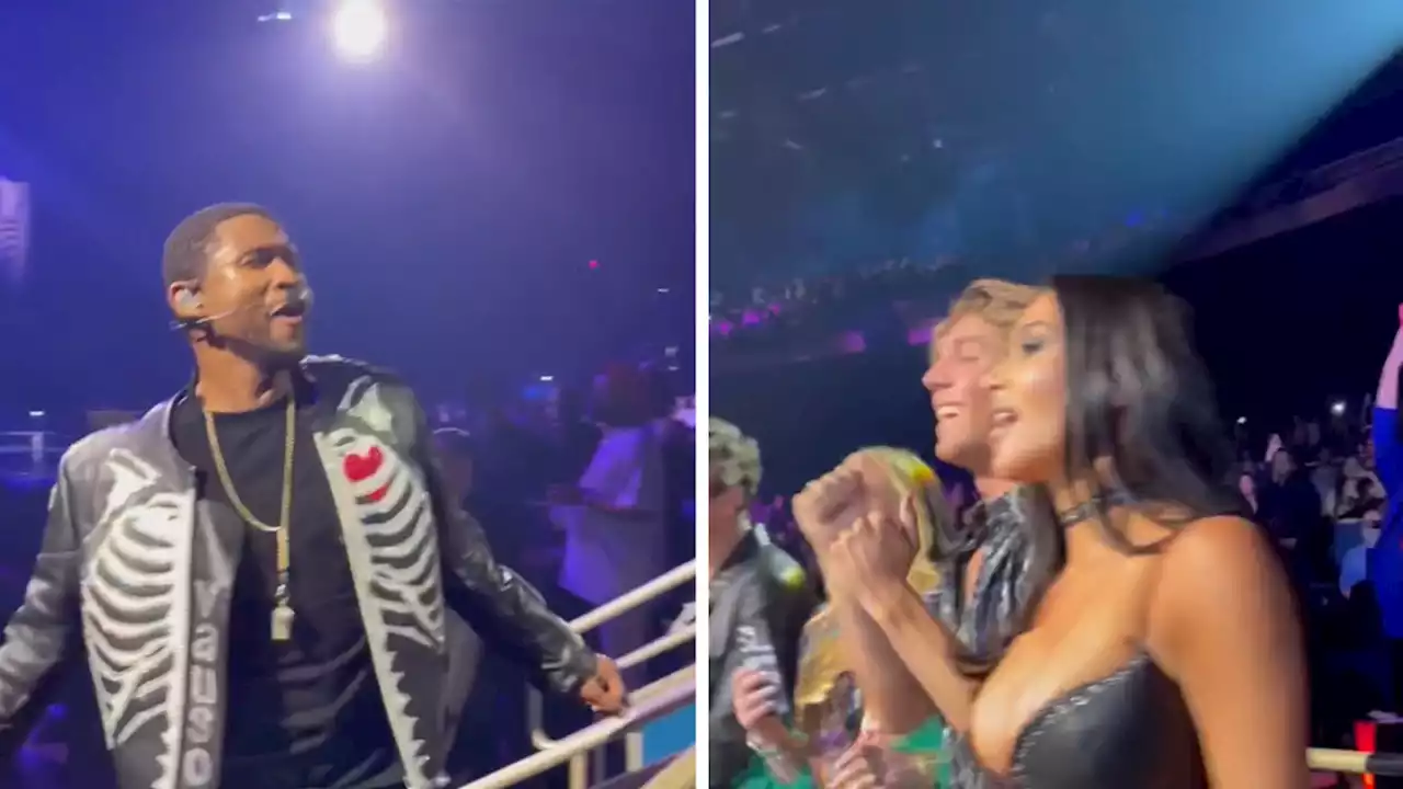 Kim Kardashian Gets Serenaded by Usher at His Las Vegas Residency