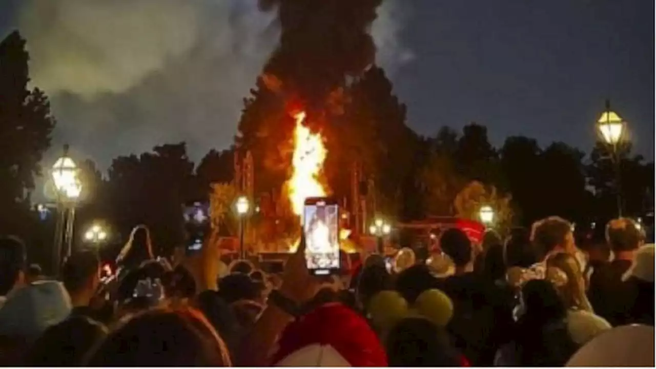 Dragon at Disneyland bursts into flames, no injuries reported