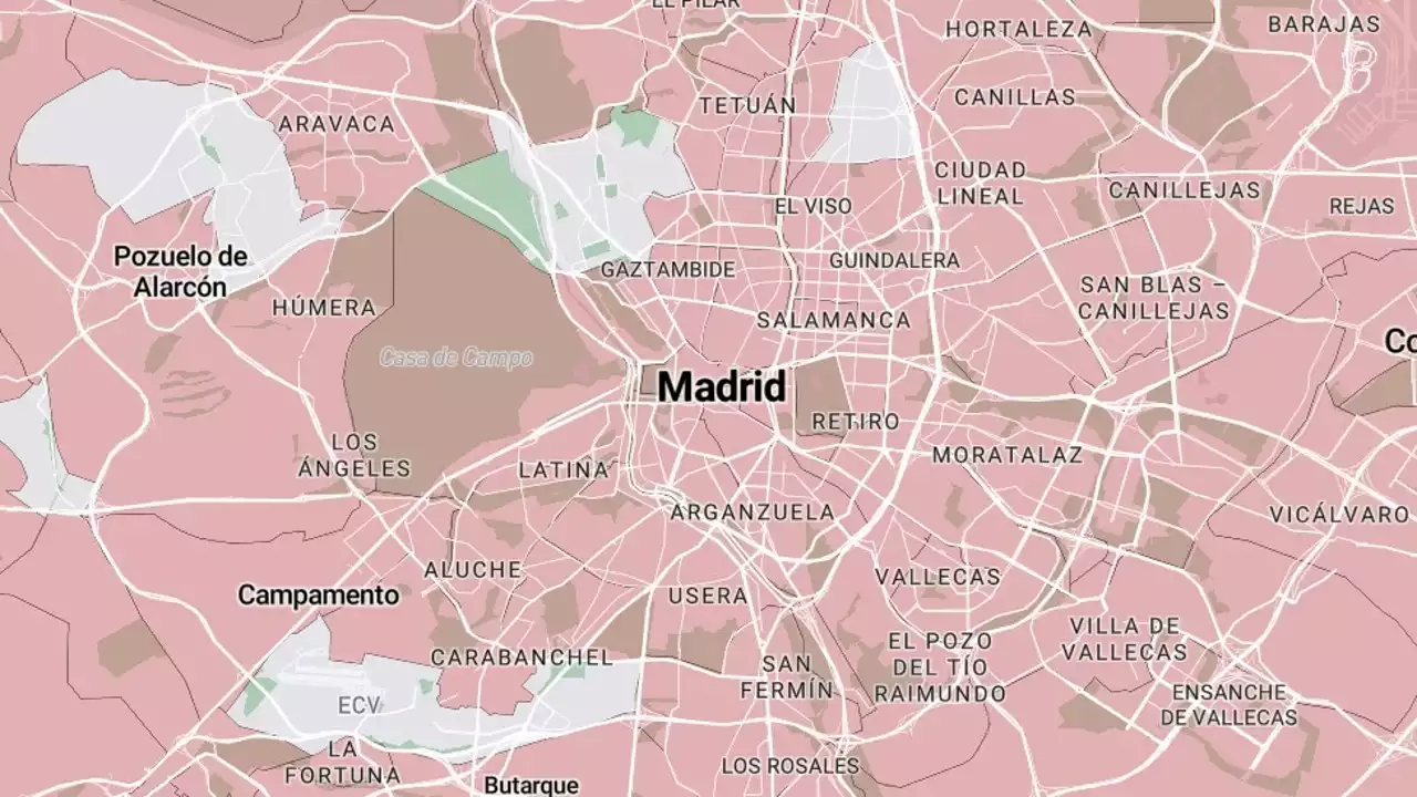 El mapa de las zonas tensionadas en España