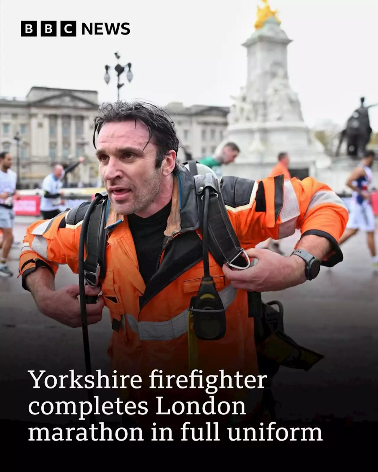 London Marathon: South Yorkshire firefighter in record-breaking run