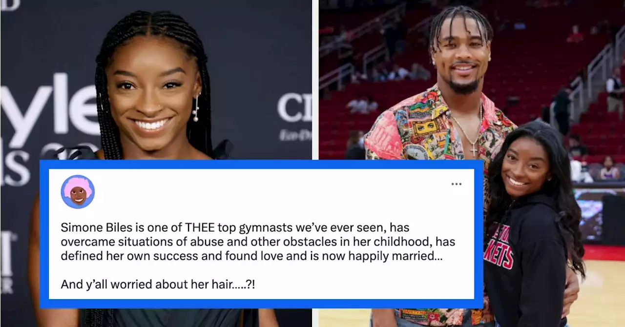 Simone Biles Responded To Twitter Trolls Bashing Her Wedding Hairstyle, And I'm Tired Of The Internet Ruining Happy Moments