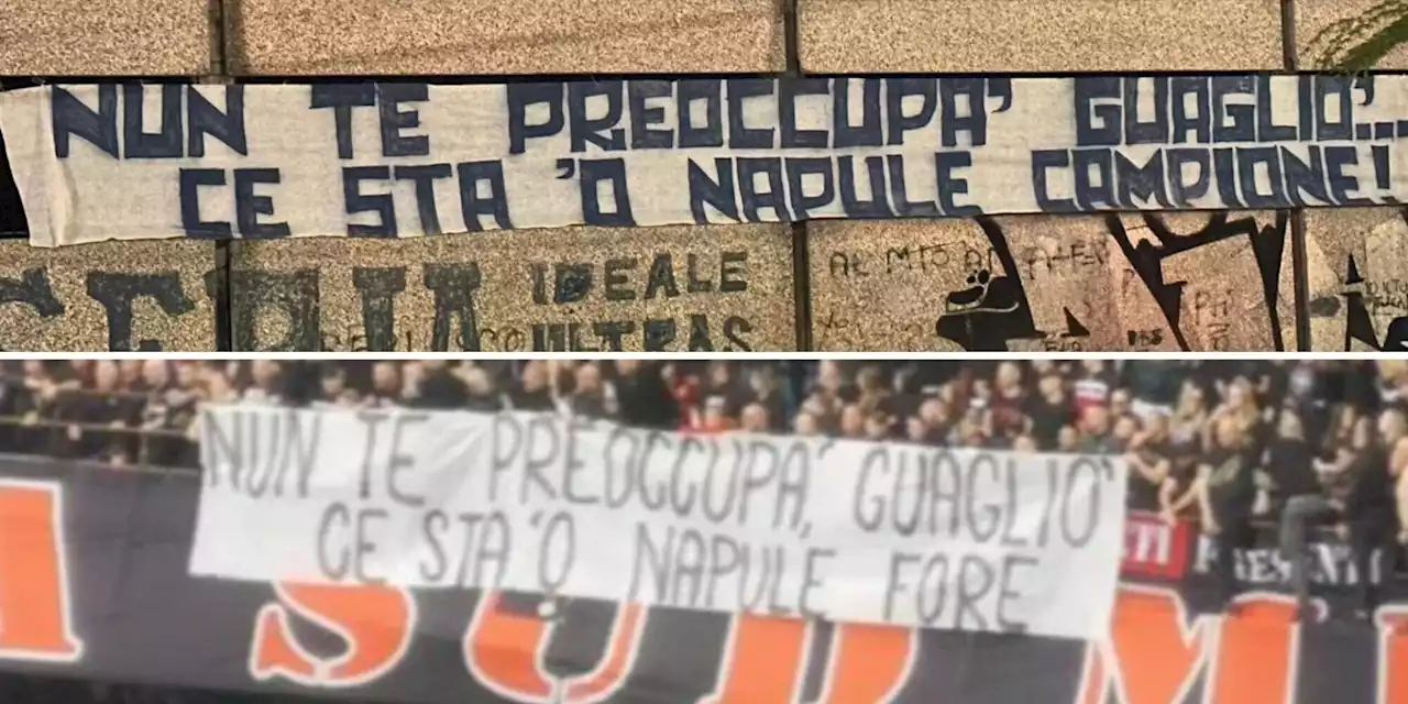 Napoli, spunta lo sfottò che risponde allo striscione del Milan: 'Geniali'