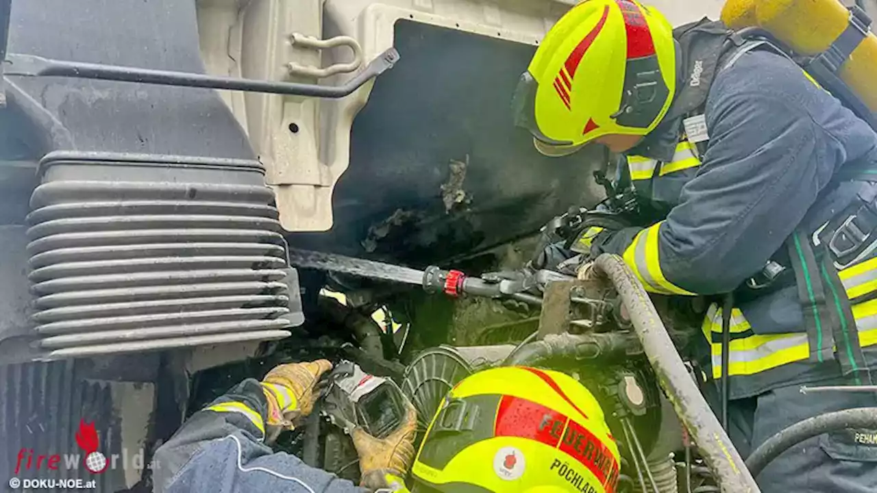 Nö: Techn. Gebrechen führt zu vermeintlichen Lkw-Brand auf A1 bei Pöchlarn