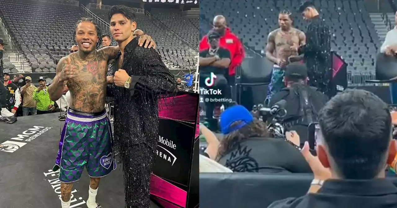 ¡Mejores amigos! Ryan García intercambia número con Gervonta Davies tras TKO | VIDEO