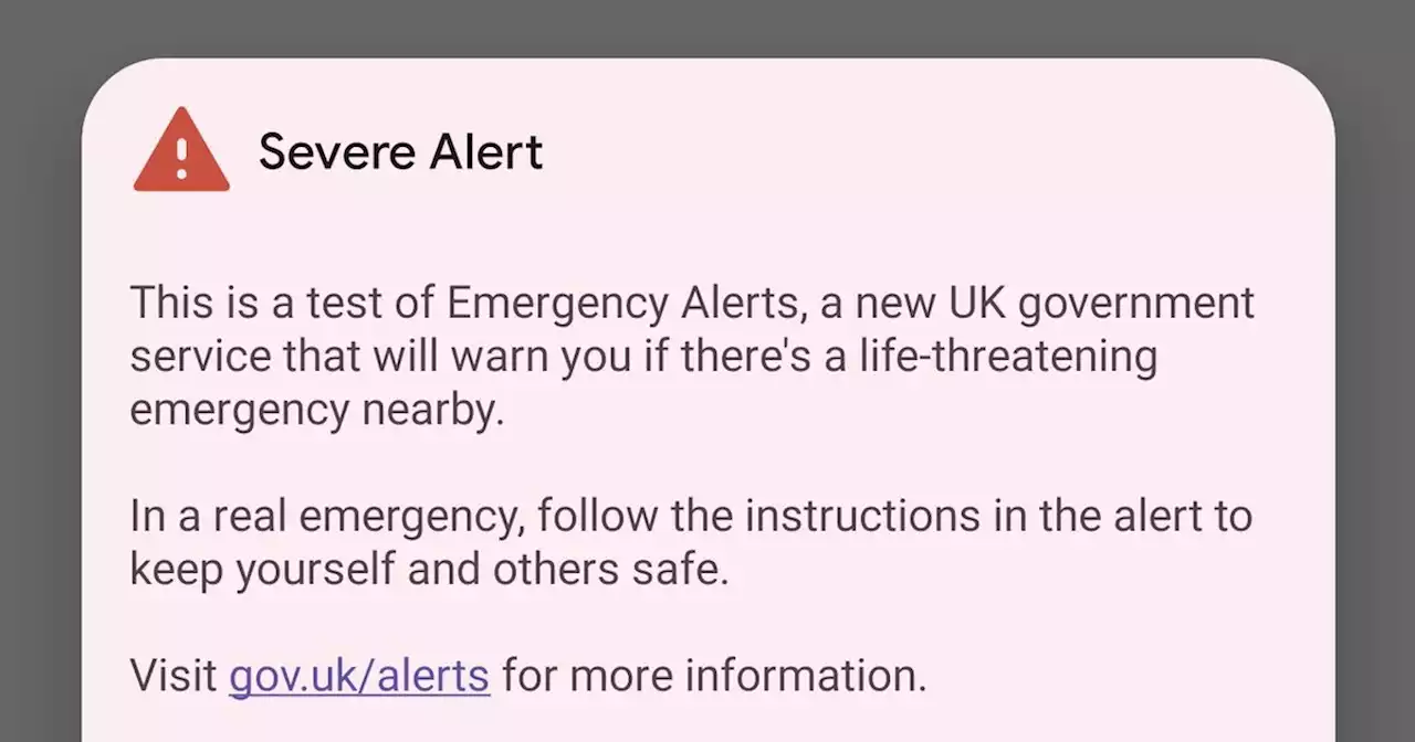 Government emergency alert and why some people didn't receive the notification