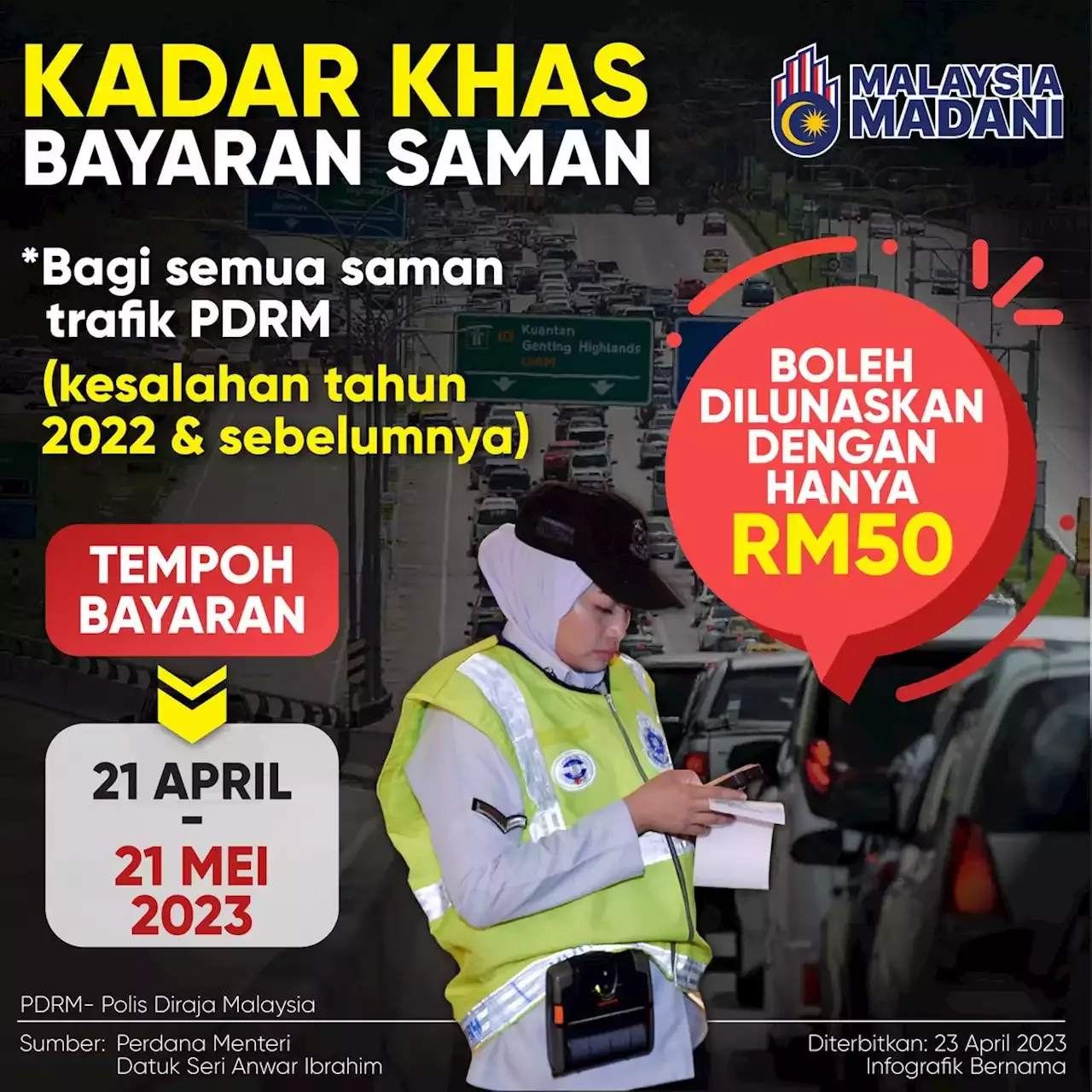 Kadar Khas RM50 Saman Trafik Sempena Aidilfitri [METROTV] | Harian ...