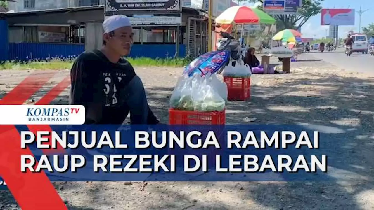 Momen Lebaran, Penjual Bunga Rampai Musiman di Kabupaten Banjar Raup Untung