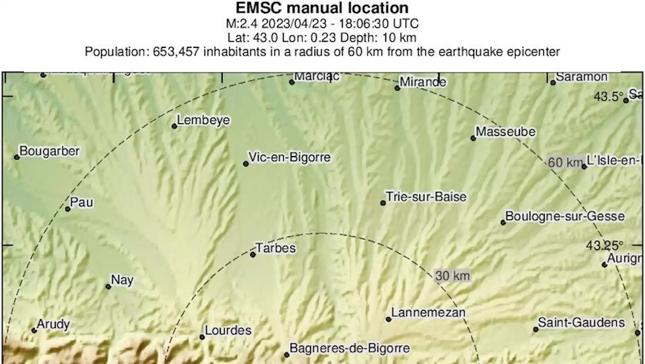 Hautes-Pyrénées : la terre a de nouveau tremblé dimanche soir près de Bagnères