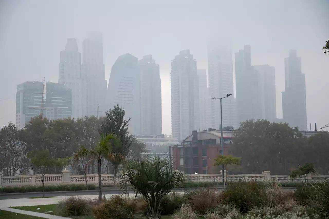 Otro día de humo y olor a quemado en Buenos Aires y los alrededores por un incendio en Uruguay